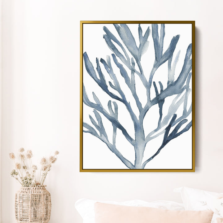 Blue Seaweed Coral Watercolor No. 1 - Jetty Home
