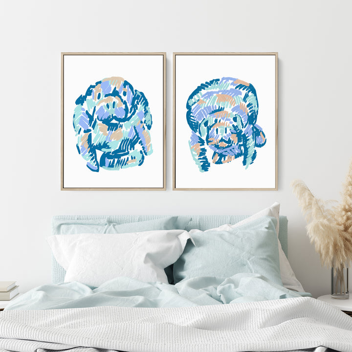 A Manatee Pairing Diptych - Set of 2