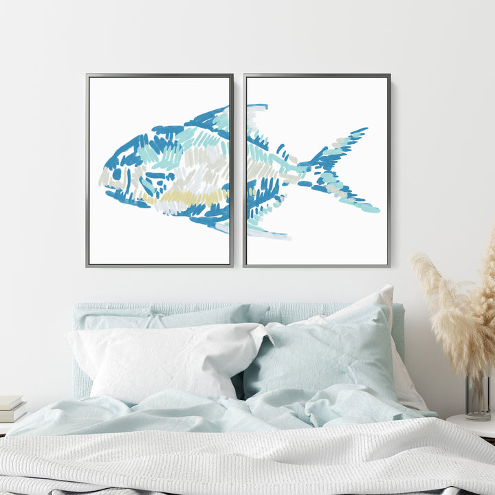 The Permit Fish Diptych - Set of 2