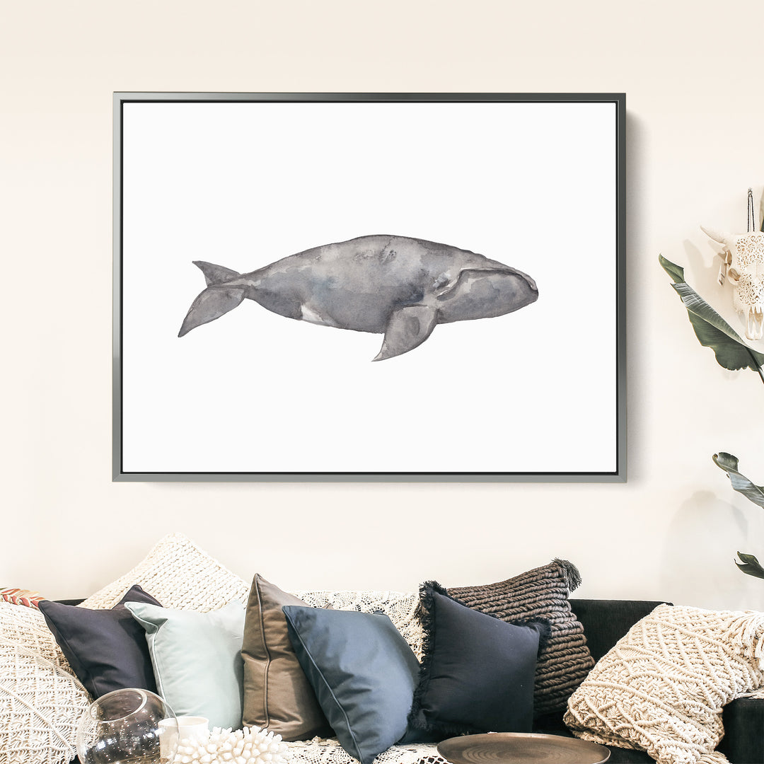 Watercolor Right Whale Painting - Jetty Home
