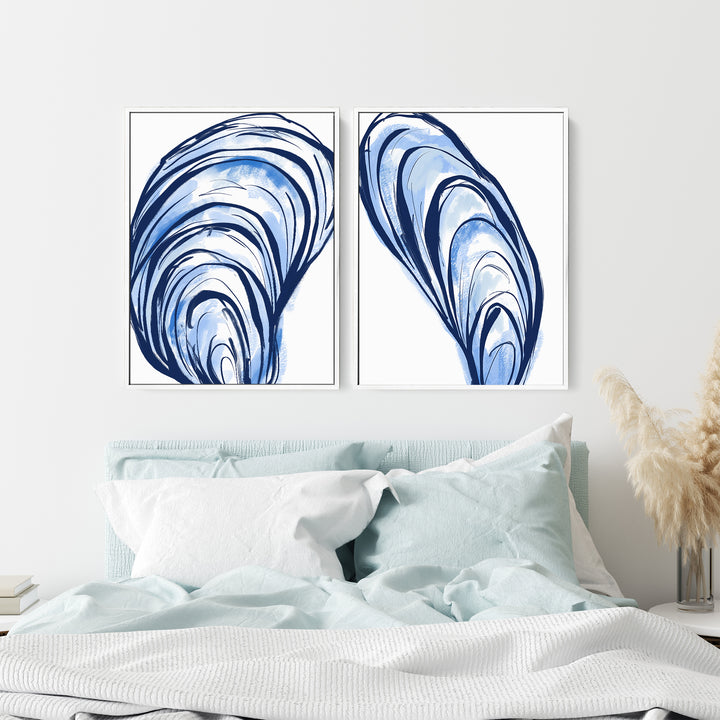 Blue Seashells Diptych - Set of 2 - Jetty Home