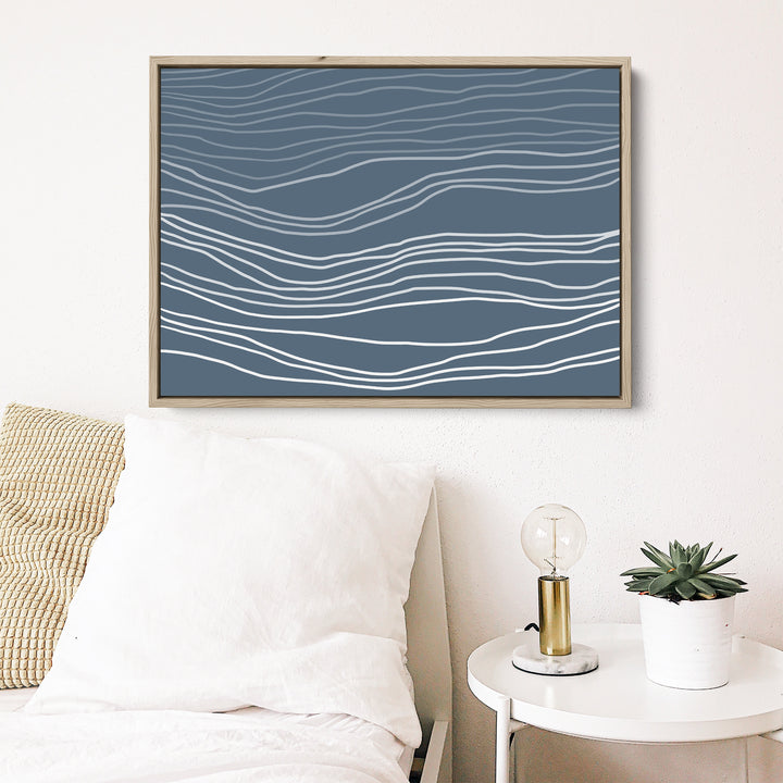 Dark Minimalist Abstract Waves - Jetty Home