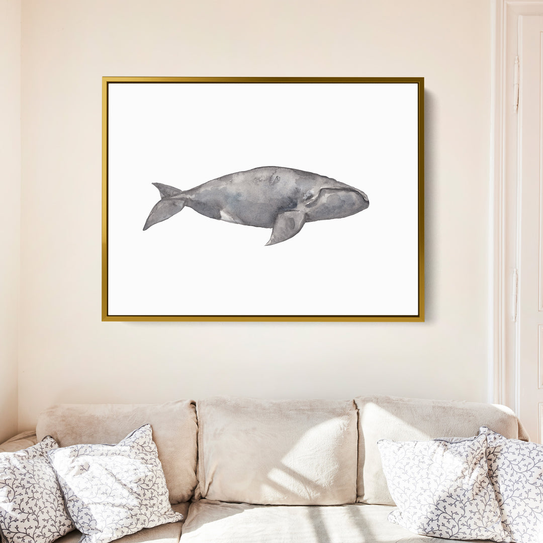 Watercolor Right Whale Painting - Jetty Home