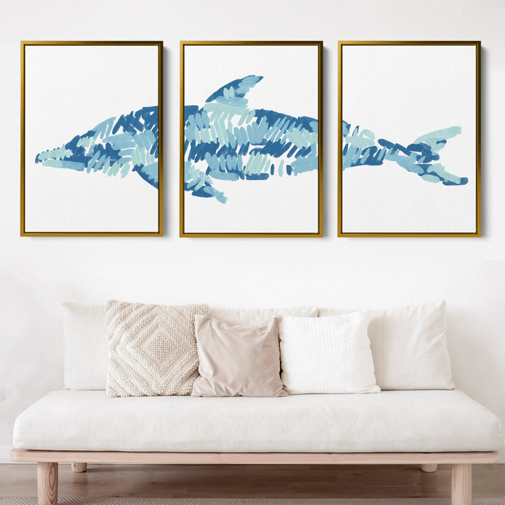 The Dolphin Triptych - Set of 3