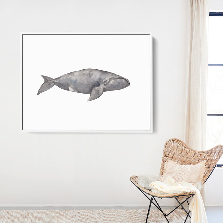 Watercolor Right Whale Painting - Jetty Home