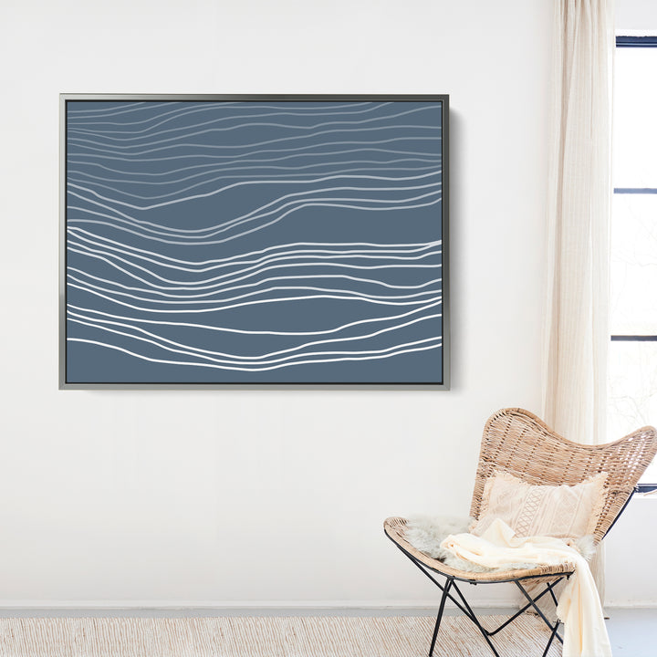 Dark Minimalist Abstract Waves - Jetty Home