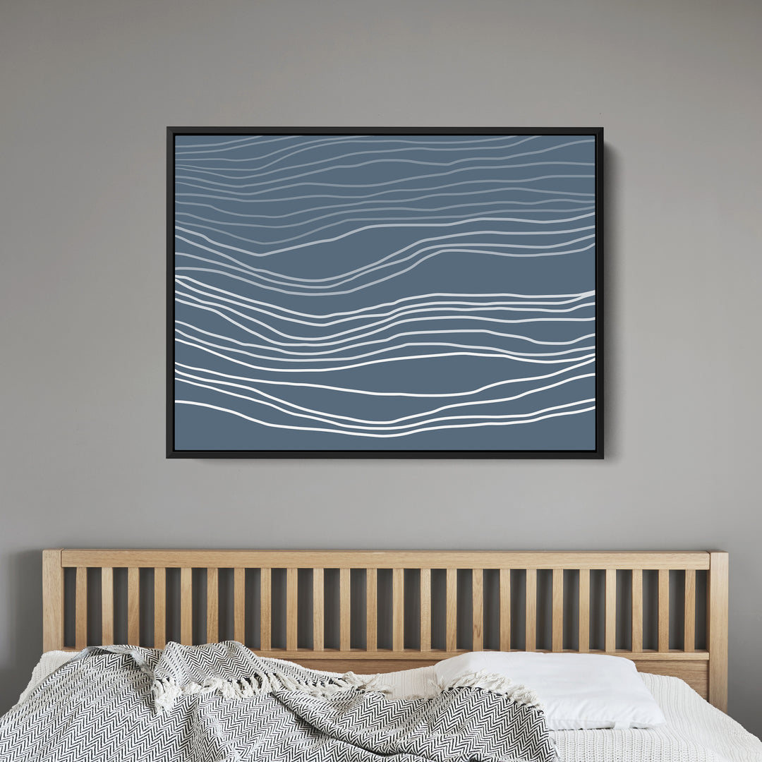 Dark Minimalist Abstract Waves - Jetty Home