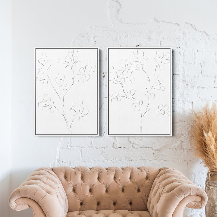 Minimalist Cherry Blossom Illustration - Set of 2