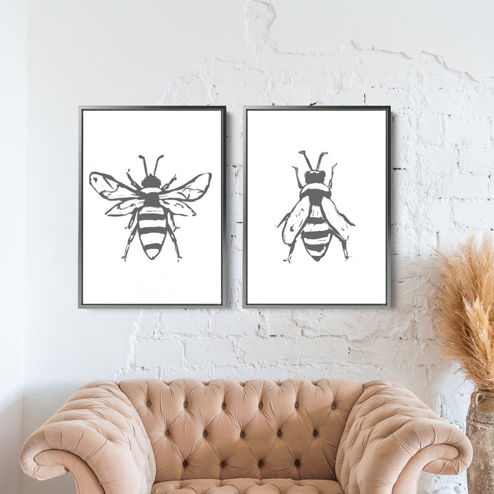 Bee Drawing - Set of 2 - Jetty Home