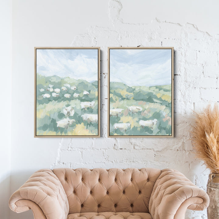 Countryside Flock Diptych - Set of 2 - Jetty Home