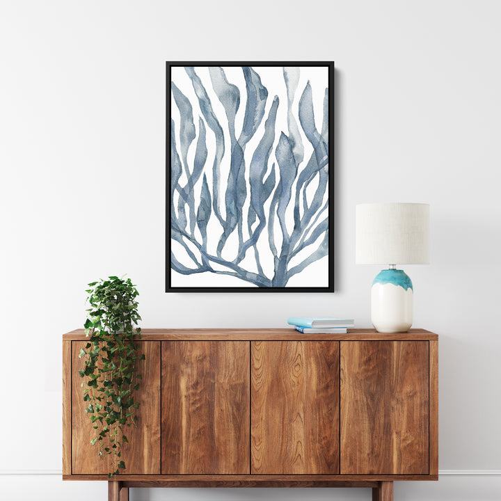 Blue Watercolor Seaweed Painting No. 1 - Jetty Home