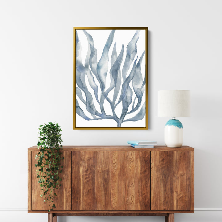 Blue Watercolor Seaweed Painting No. 2 - Jetty Home