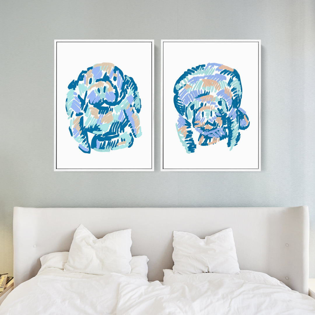 A Manatee Pairing Diptych - Set of 2