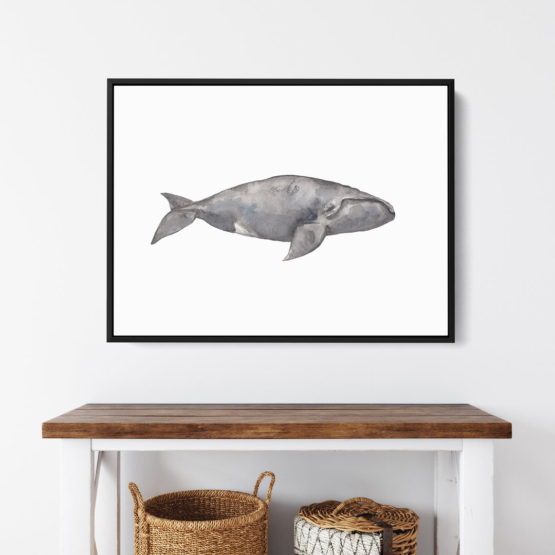 Watercolor Right Whale Painting - Jetty Home