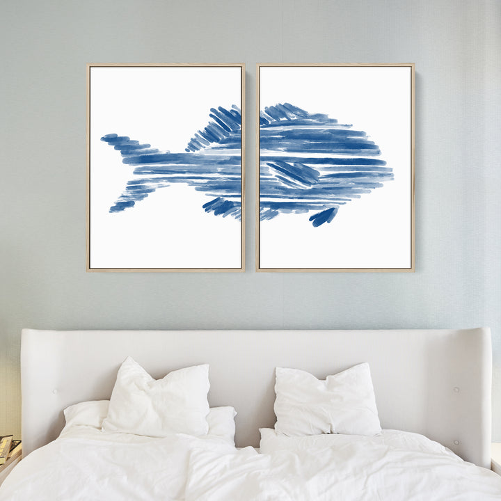 Modern Perch Fish Diptych - Set of 2 - Jetty Home