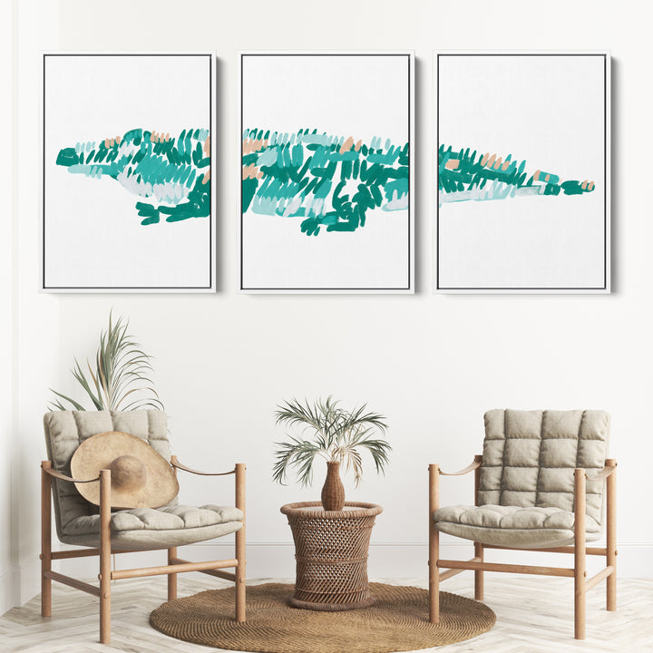 The Alligator Triptych - Set of 3