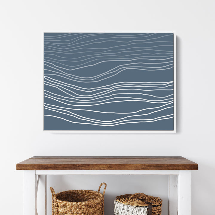 Dark Minimalist Abstract Waves - Jetty Home