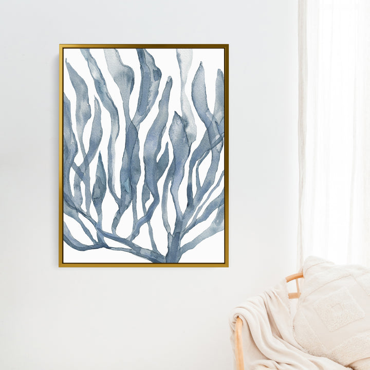 Blue Watercolor Seaweed Painting No. 1 - Jetty Home