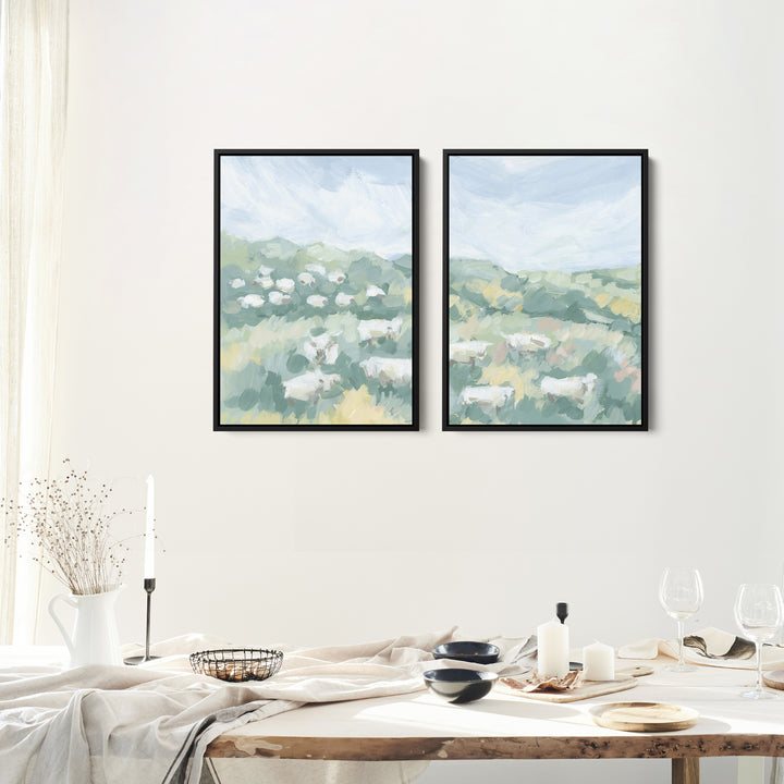 Countryside Flock Diptych - Set of 2 - Jetty Home