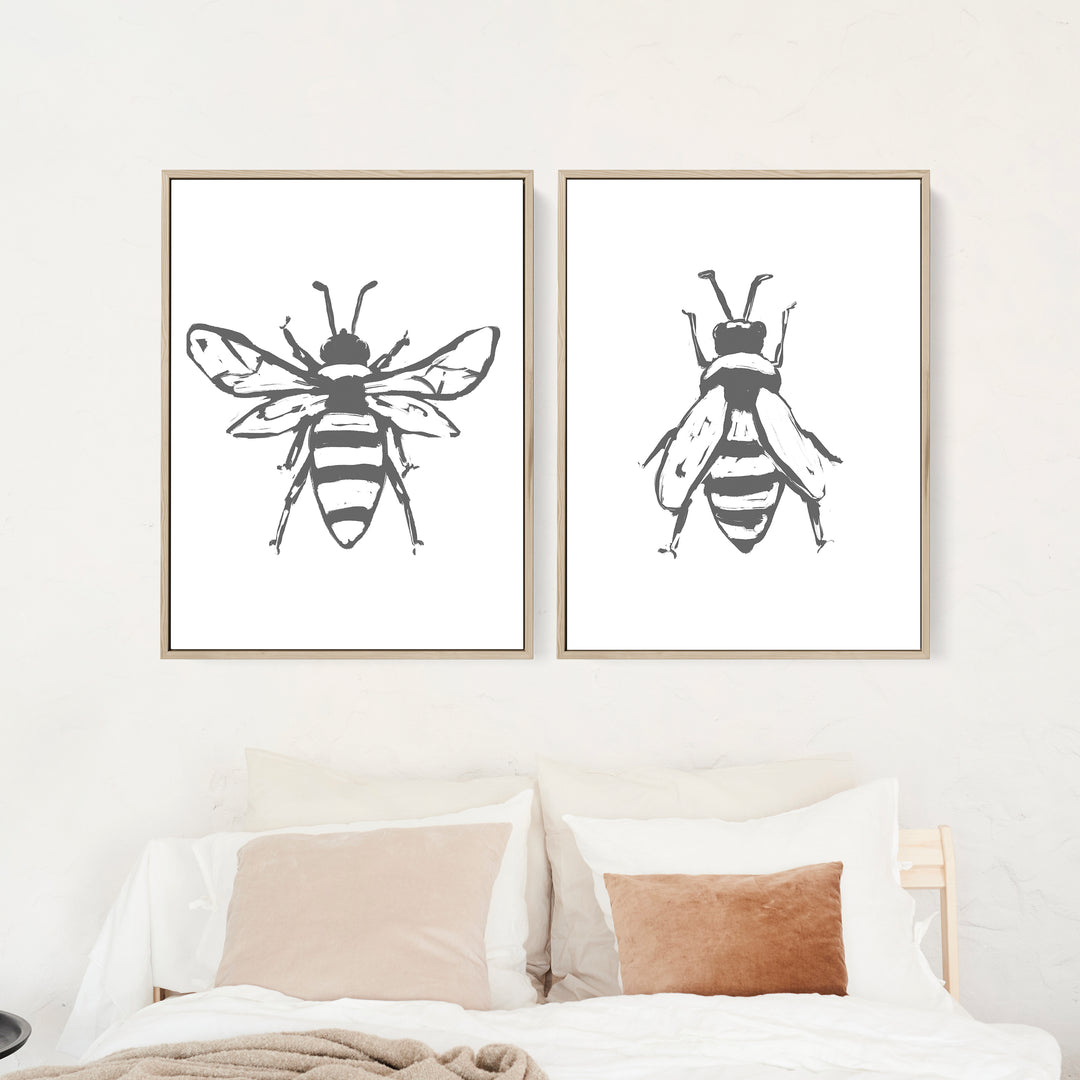 Bee Drawing - Set of 2 - Jetty Home