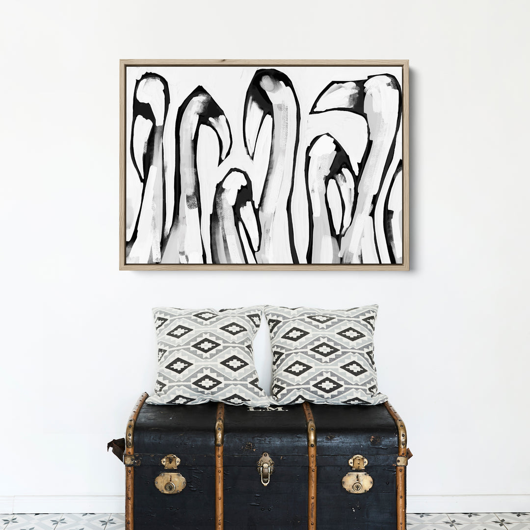 Black & White Flamingo Gathering - Jetty Home