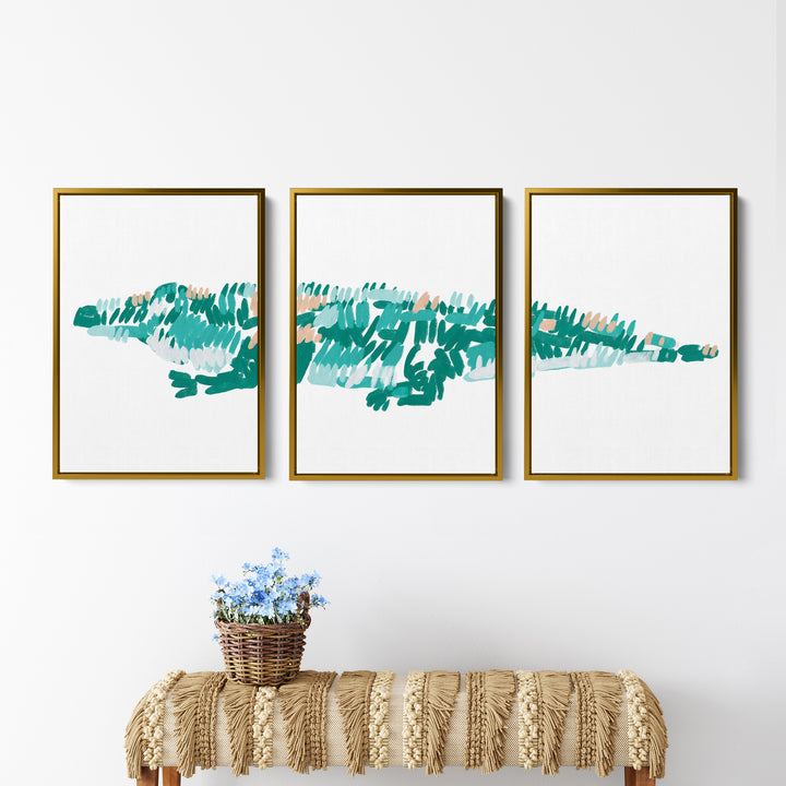 The Alligator Triptych - Set of 3