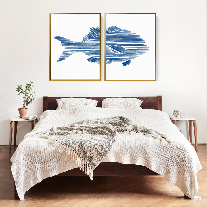 Modern Perch Fish Diptych - Set of 2 - Jetty Home
