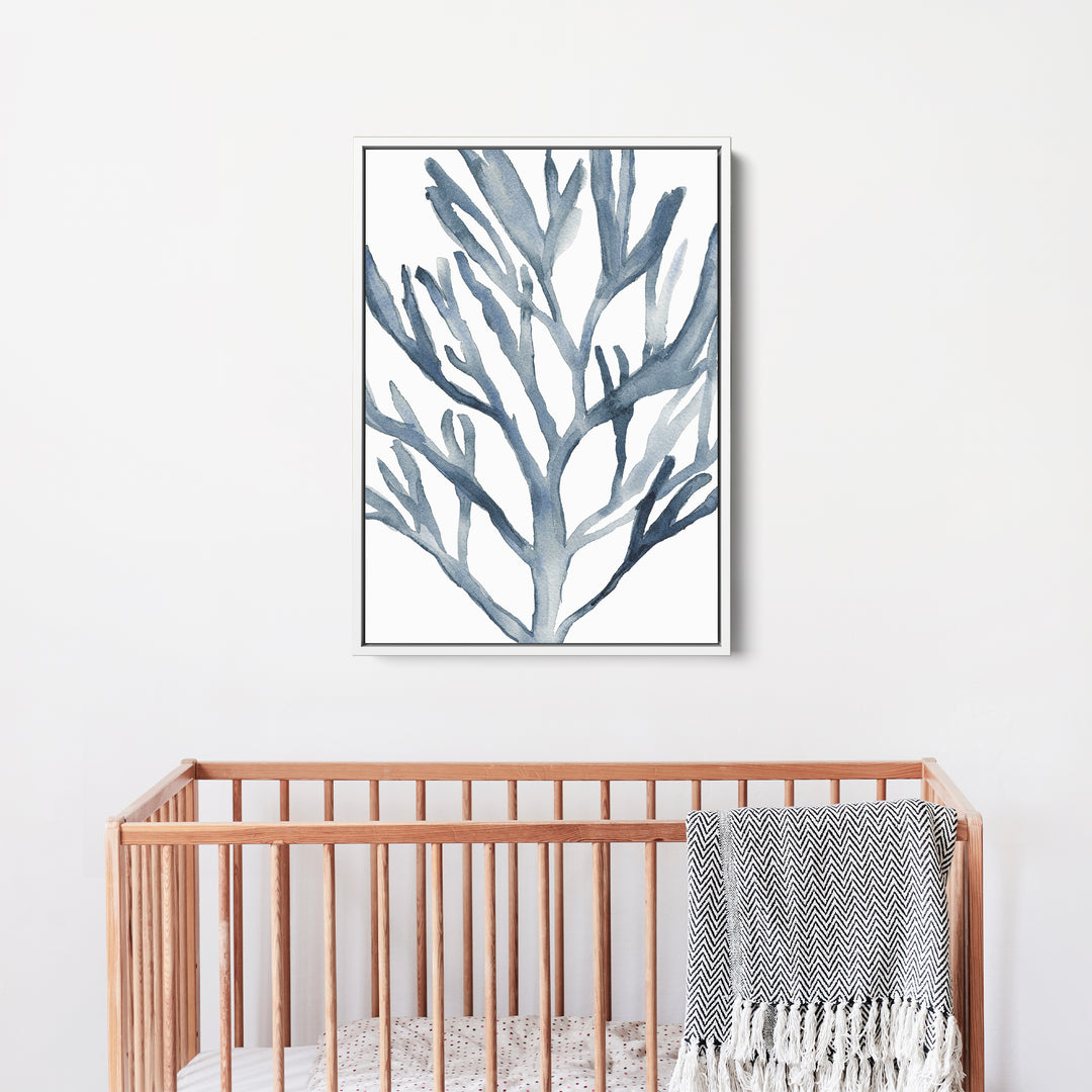 Blue Seaweed Coral Watercolor No. 1 - Jetty Home