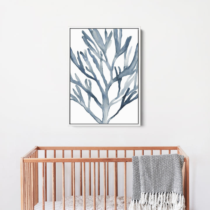 Blue Seaweed Coral Watercolor No. 1 - Jetty Home