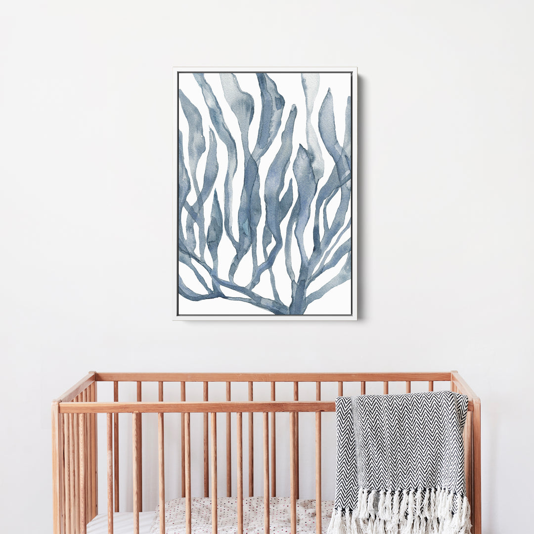 Blue Watercolor Seaweed Painting No. 1 - Jetty Home