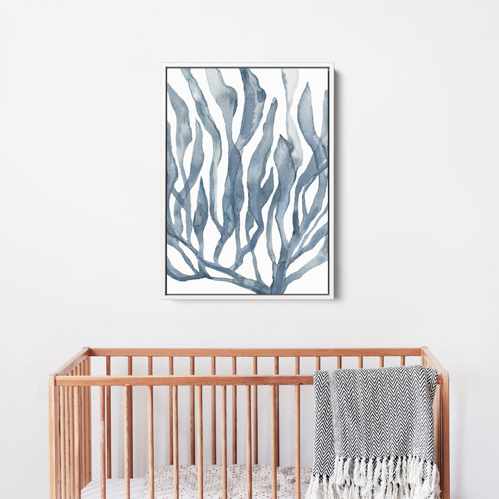 Blue Watercolor Seaweed Painting No. 1 - Jetty Home