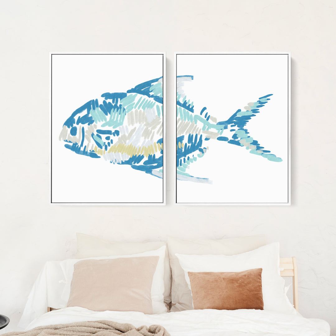 The Permit Fish Diptych - Set of 2