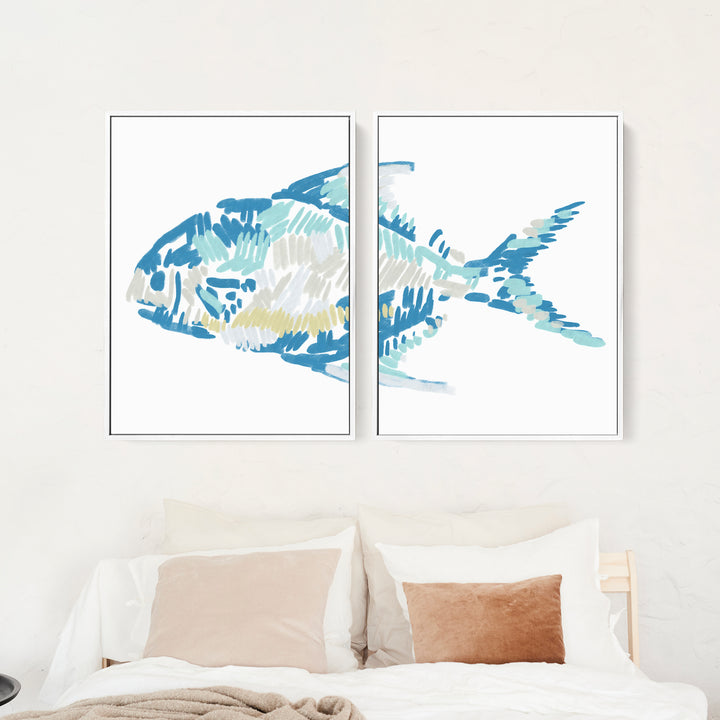 The Permit Fish Diptych - Set of 2