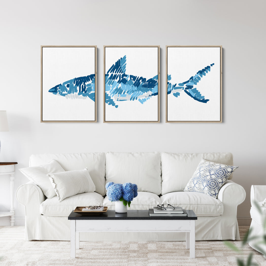 The Shark Triptych - Set of 3 - Jetty Home