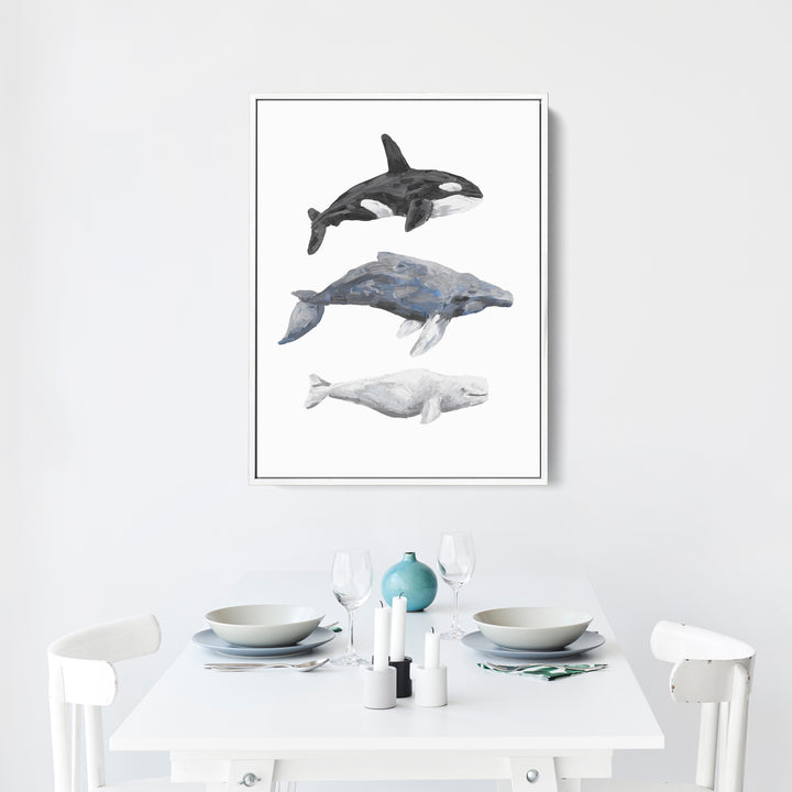 Whale Trio Watercolor - Jetty Home