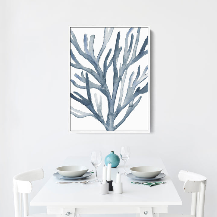 Blue Seaweed Coral Watercolor No. 2