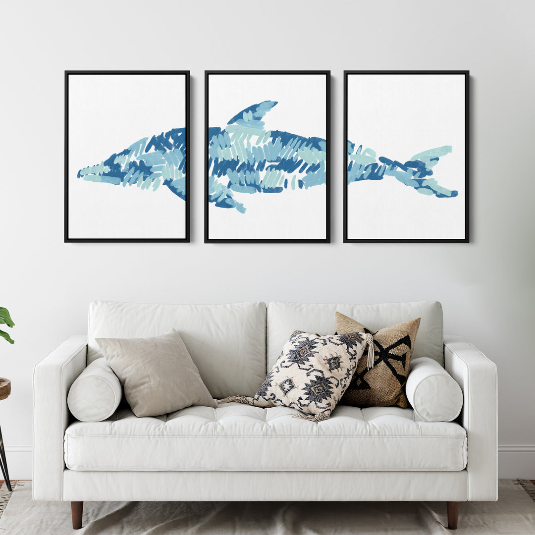 The Dolphin Triptych - Set of 3