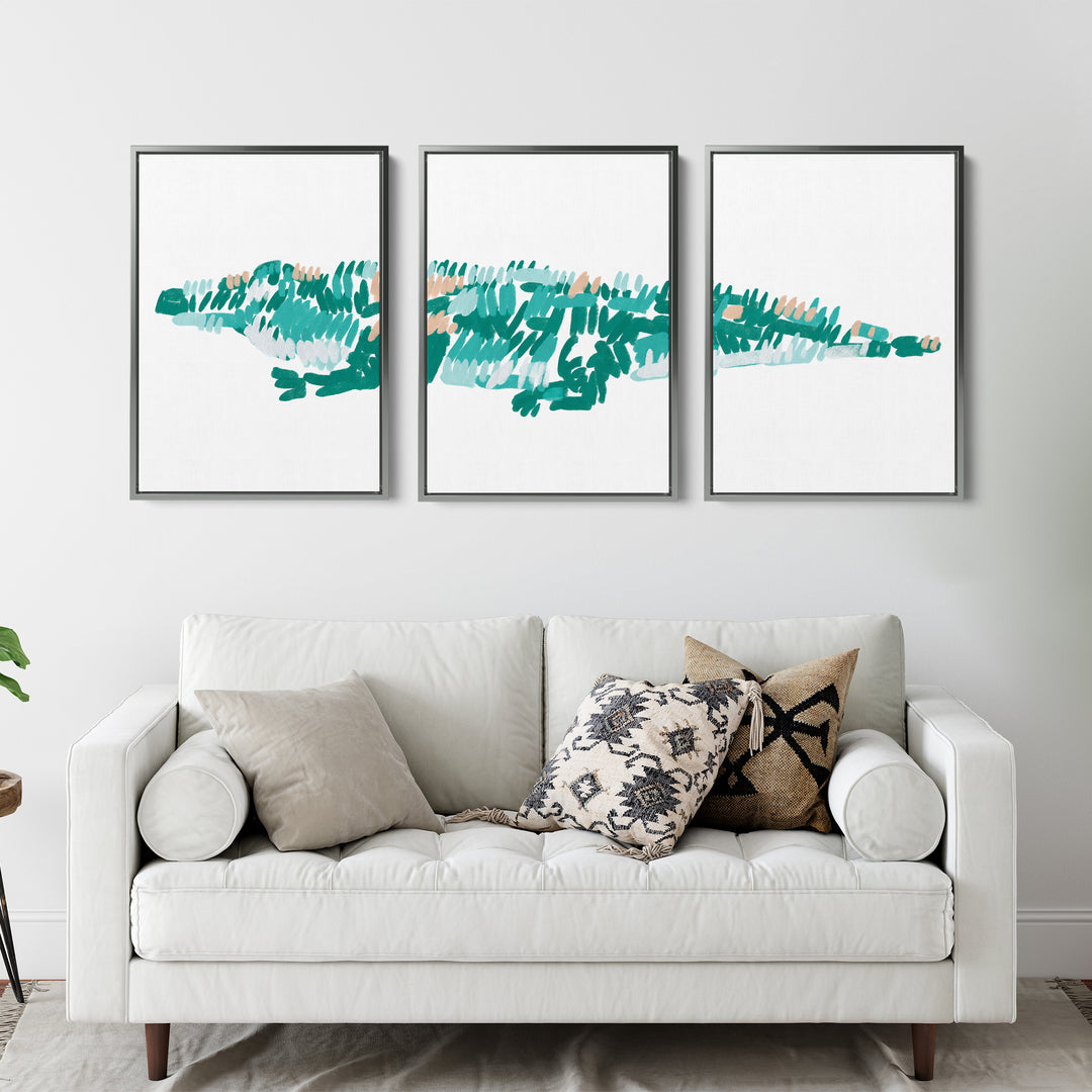 The Alligator Triptych - Set of 3