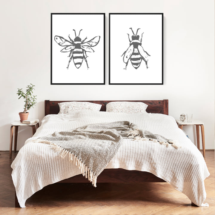Bee Drawing - Set of 2 - Jetty Home