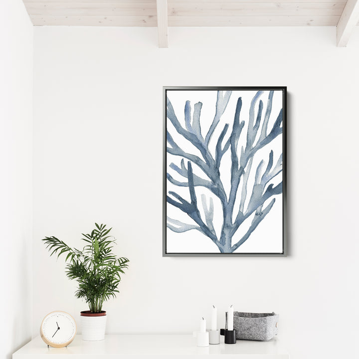 Blue Seaweed Coral Watercolor No. 2