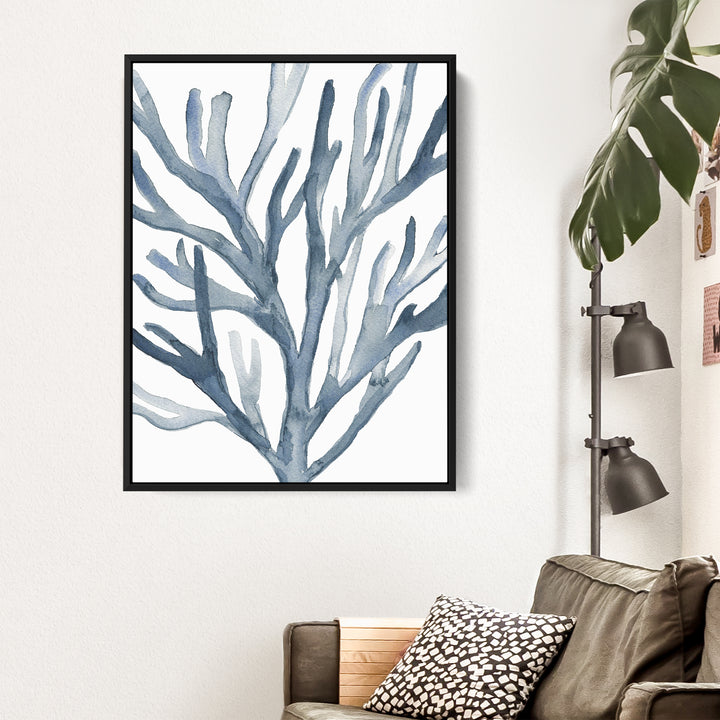 Blue Seaweed Coral Watercolor No. 2