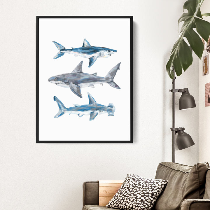 Great White, Mako + Hammerhead Shark - Jetty Home