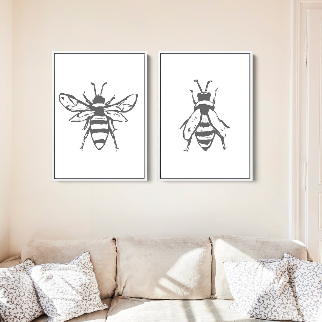 Bee Drawing - Set of 2 - Jetty Home