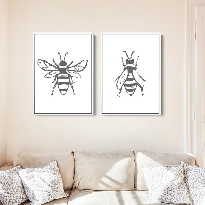 Bee Drawing - Set of 2 - Jetty Home
