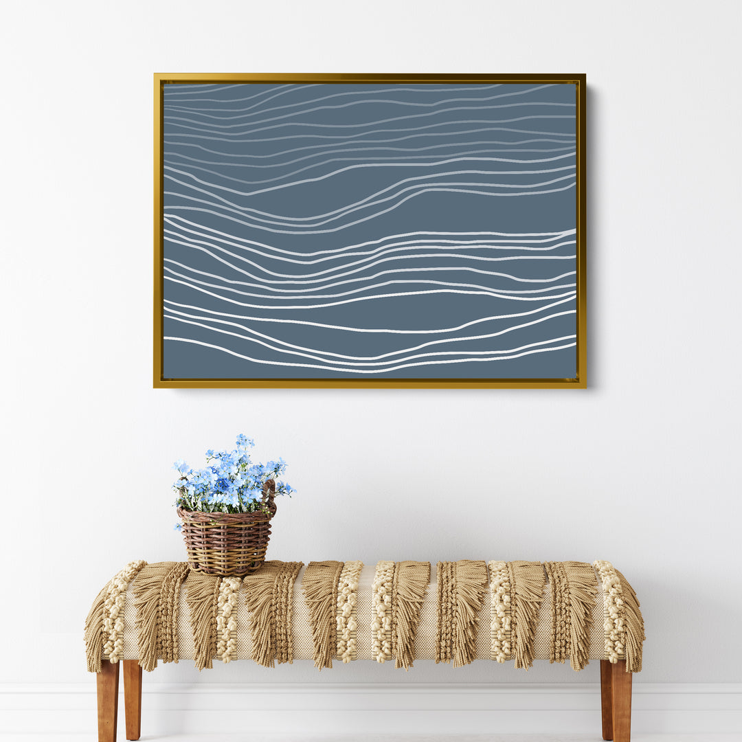 Dark Minimalist Abstract Waves - Jetty Home