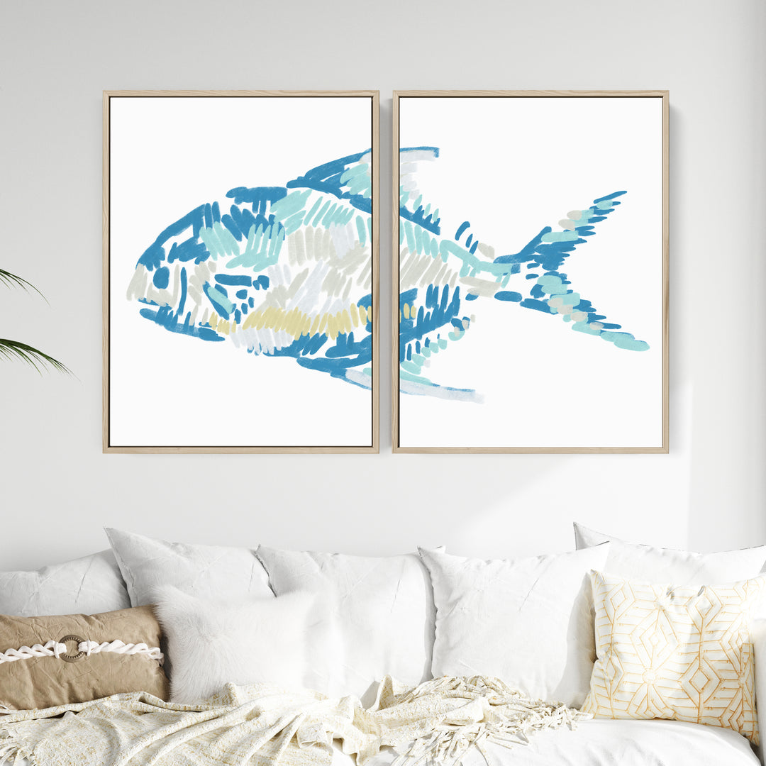 The Permit Fish Diptych - Set of 2