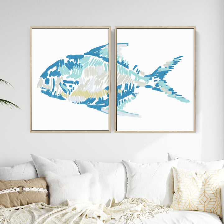 The Permit Fish Diptych - Set of 2