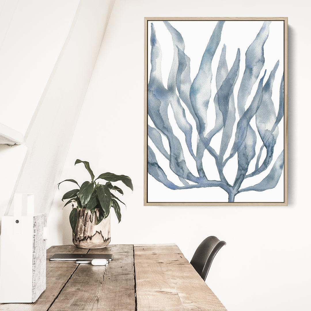 Blue Watercolor Seaweed Painting No. 2 - Jetty Home
