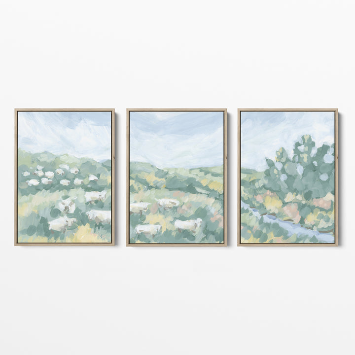 Countryside Flock Triptych - Set of 3 - Jetty Home