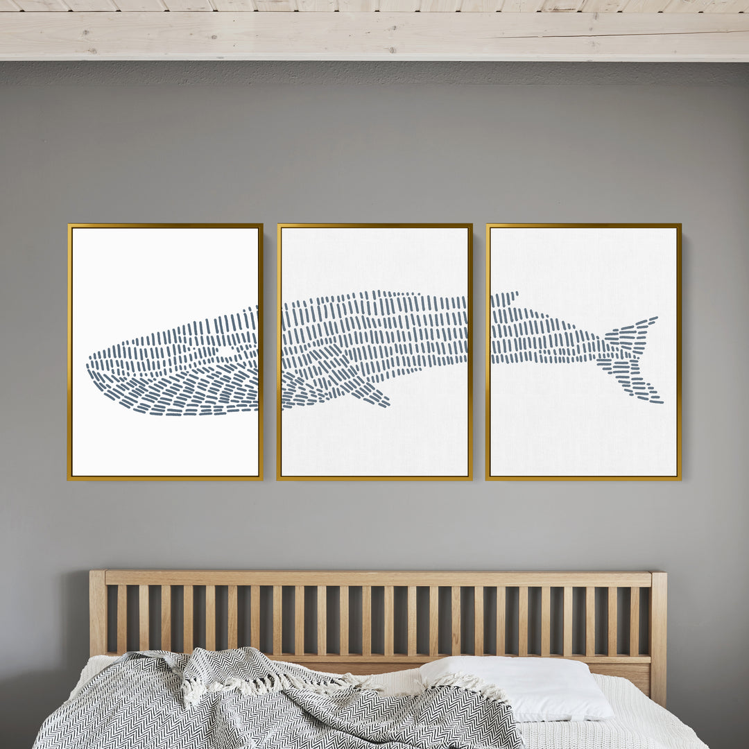 Blue Whale Illustration - Set of 3